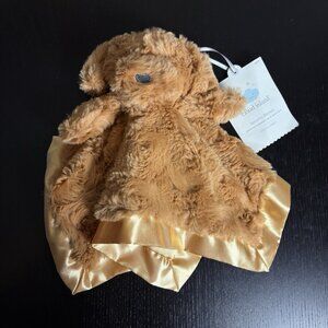 NWT CLOUD ISLAND Goldendoodle Dog Puppy Baby Security Blanket Lovey Tan Satin